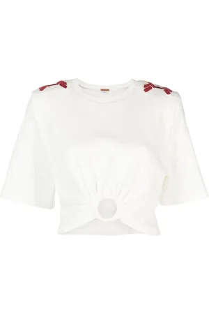 JOHANNA ORTIZ Besticktes Cropped-T-Shirt