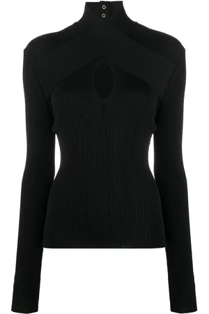 Msgm Strickoberteil mit Stehkragen