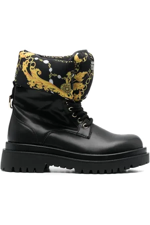 VERSACE Stiefel mit Logo-Print