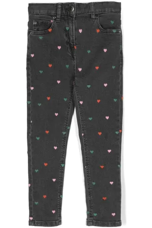 Stella McCartney Straight-Leg-Jeans mit Herzstickerei