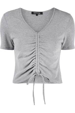 tout a coup Geripptes Strickoberteil