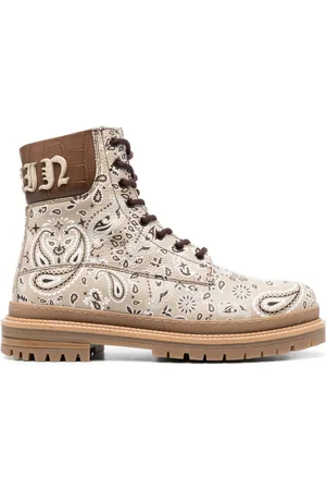 Philipp Plein Stiefeletten mit Paisley-Print
