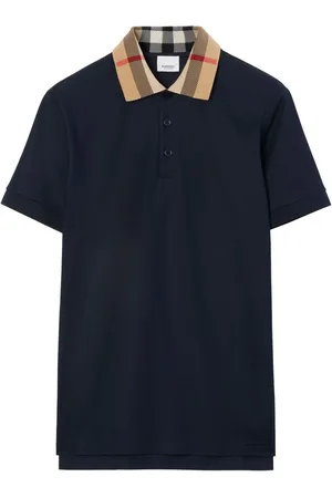 Burberry Poloshirt mit kariertem Kragen