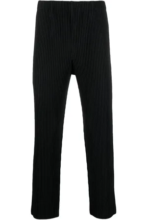 Issey Miyake Plissierte Straight-Leg-Hose