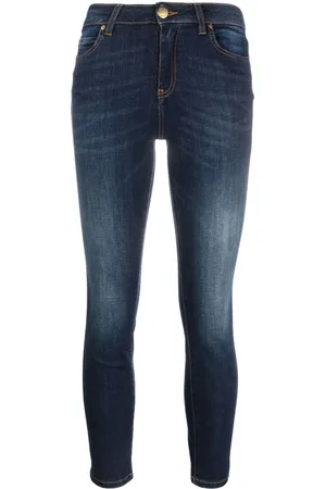Pinko Cropped-Skinny-Jeans mit Logo