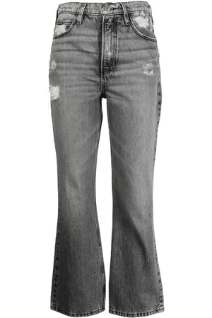 Frame Cropped-Jeans in Distressed-Optik