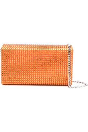 Amina Muaddi Superamina Paloma Clutch mit Kristallen