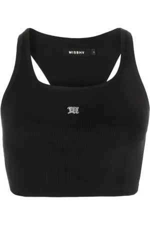 MISBHV Geripptes Cropped-Top mit Logo