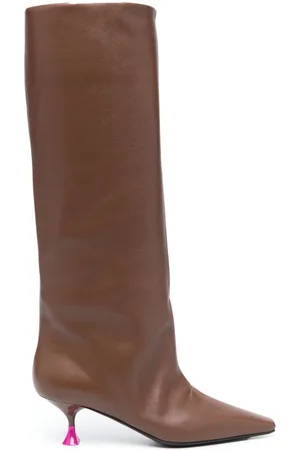 3Juin Kniehohe Lederstiefel