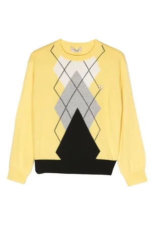 Twin-Set Sweatshirt mit Rautenmuster
