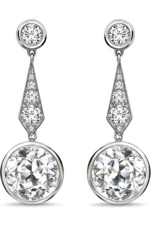 Pragnell 18kt Weißgoldohrringe mit Diamanten