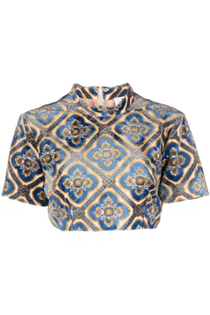 Etro Cropped-Top mit abstraktem Print