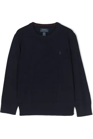 Ralph Lauren Fein gestrickter Pullover mit Polo Pony