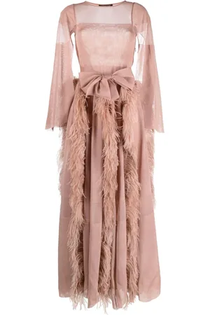 ANTONINO VALENTI Minikleid mit Federn