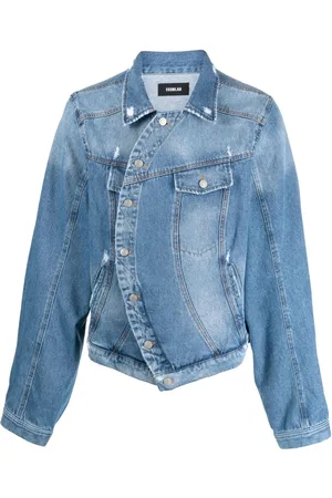 EgonLab Jeansjacke mit Distressed-Detail