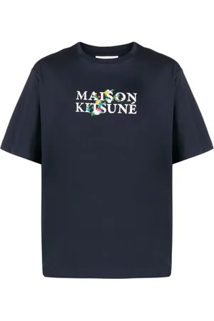 Maison Kitsuné T-Shirt mit Logo-Stickerei