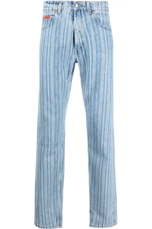 MARTINE ROSE Gestreifte Straight-Leg-Jeans