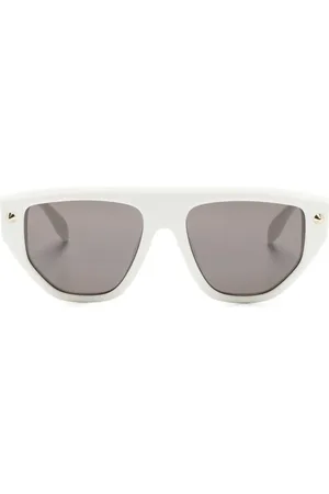 Alexander McQueen Sonnenbrille mit ovalem Gestell