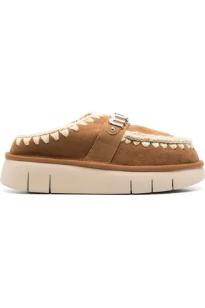 Mou Slipper mit Logo-Schild