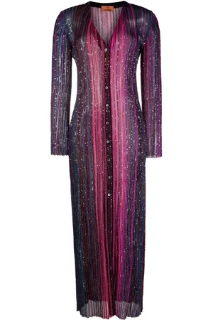 Missoni Gestreiftes Maxikleid mit Pailletten