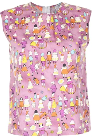 CHANEL 2001 Top mit grafischem Print