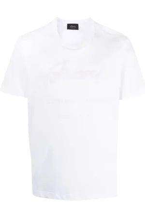BRIONI T-Shirt mit Logo-Applikation