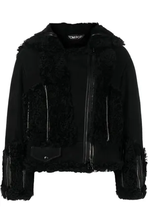 Tom Ford Lederjacke mit Shearling-Futter