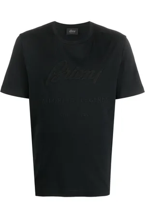 BRIONI T-Shirt mit Logo-Applikation