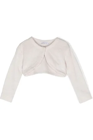 MONNALISA Cropped-Cardigan mit Intarsienmuster