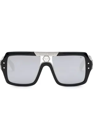 Philipp Plein Square Sonnenbrille mit Logo-Print