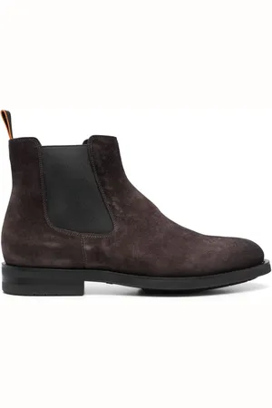 santoni Wildlederstiefel mit runder Kappe