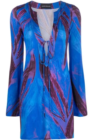 Louisa Ballou Kleid mit abstraktem Print