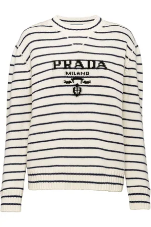 Prada Pullover mit Intarsien-Logo