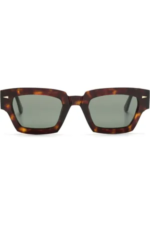 AHLEM Eckige Magenta Sonnenbrille