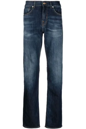 7 for all Mankind Ausgeblichene Straight-Leg-Jeans