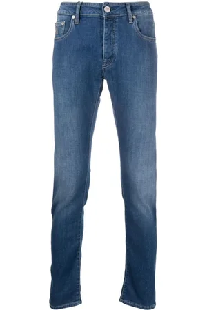 MOORER Halbhohe Tapered-Jeans