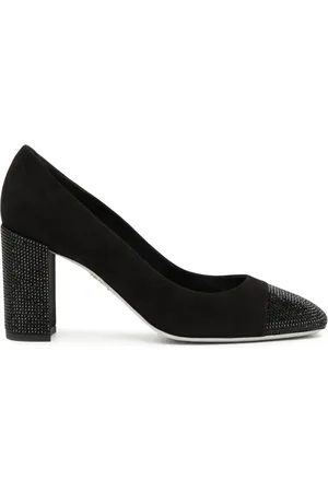 RENE CAOVILLA Pumps aus Wildleder mit Strass