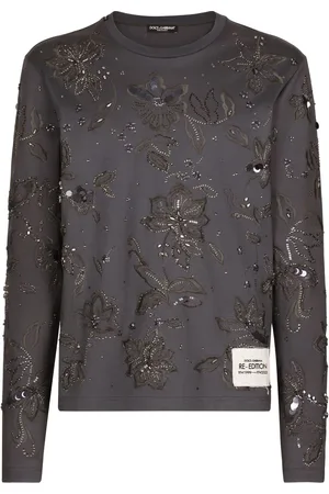 Dolce & Gabbana Langarmshirt mit Stickerei