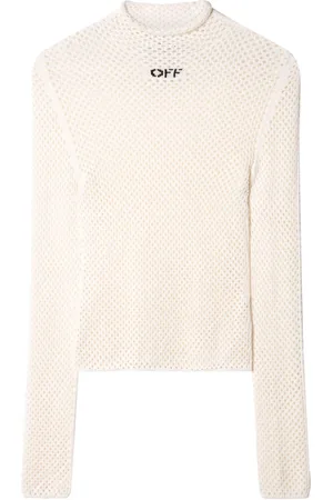 OFF-WHITE Oberteil mit Lochstrickmuster