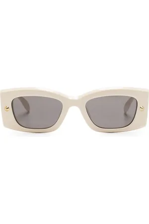 Alexander McQueen Eckige Brille mit Nieten