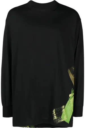 Y-3 Langarmshirt mit grafischem Print