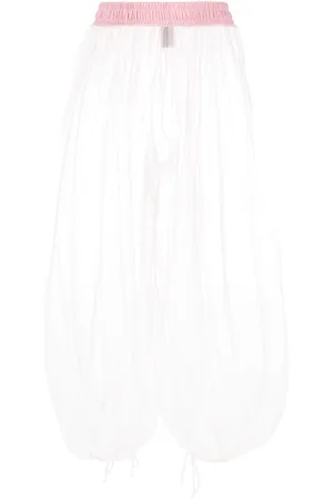 Styland Hose mit transparenter Spitze