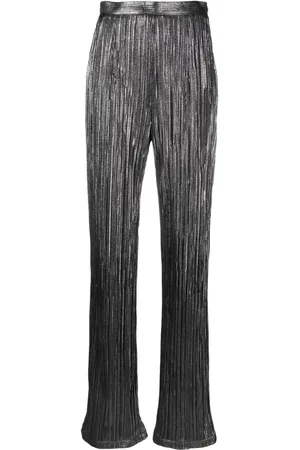 Styland Gerade Plisseehose aus Satin
