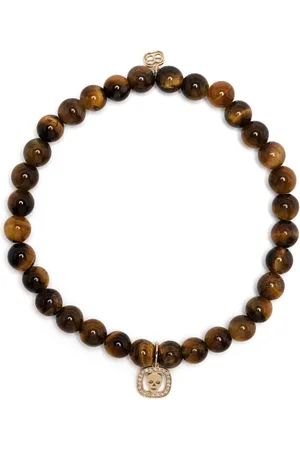 Sydney Evan Tigerauge-Armband mit 14kt Gelbgoldanhänger