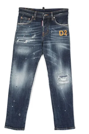Dsquared2 Straight-Leg-Jeans mit Logo-Print