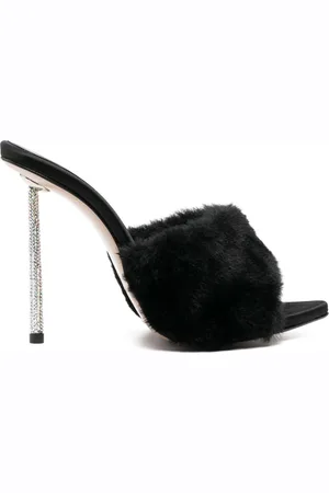 LE SILLA Pantoletten aus Faux Fur 105mm
