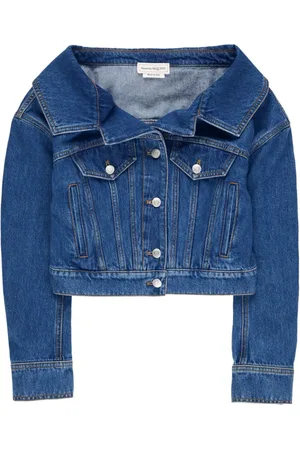Alexander McQueen Cropped-Jacke aus Denim