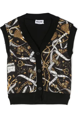 Moschino Strickweste mit grafischem Print