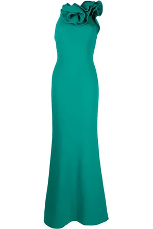Elie saab Neckholder-Kleid mit Rüschendetail