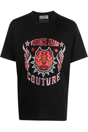 VERSACE T-Shirt mit Pailletten-Logo